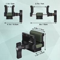 Pelat Adaptor Lepas Cepat, Konektor Sekrup Konversi Aluminium Alloy 1/4 ke 3/8 untuk Tripod Berburu Portabel dan Penyangga Tembak