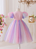 Robe de cosplay de princesse sirène pour filles, robe de fée pour enfants, robe d'anniversaire pour fille