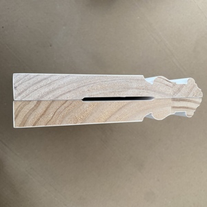 Rodapié de madera imprimada blanca, moldura de cornisa para techo, moldura de rodapié de madera maciza - Product Image 5