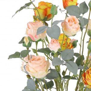 Venta Directa de Fábrica Oh Arts, Rosas Artificiales en Macetas de Cerámica Doradas, Ideales para Decoración de Sala de Estar - Product Image 3