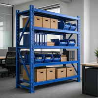 Étagère à palettes sélective en acier réglable à 5 niveaux, solution de stockage légère pour bureaux, entrepôts et salles d'archives