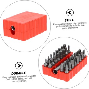 Combination <b>Screwdriver</b> <b>Set</b> 33 Pc Hex Shank Red Box For Nonferrous Metals Drill <b>Bits</b> - Product Image 3