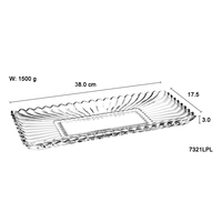 7321LPL King crystal Jeneva assiette rectangulaire pour mariage assiettes de luxe assiette de restaurant plat