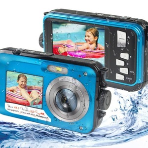 กล้องกันน้ำ XHX WP06 จอคู่ 48MP 1080P สำหรับดำน้ำลึก 30 เมตร กล้องแอคชั่นสำหรับดำน้ำตื้น - Product Image 1