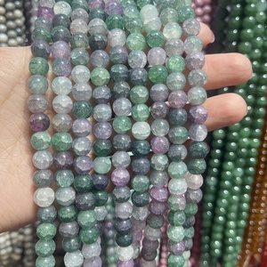 Perles synthétiques en vrac craquelées, pièces rondes et lisses pour <span class=keywords><strong>la</strong></span> fabrication <span class=keywords><strong>de</strong></span> bijoux, <span class=keywords><strong>de</strong></span> 8mm et 10mm, Bracelets à faire soi-même, bricolage, vente en gros - Product Image 4