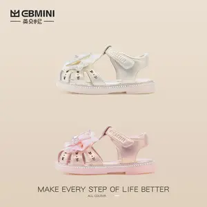 Ebmini 2024 sommer neu niedlicher bowknot rutschfest weiche sohle baby und kleine mädchen lässig kleinkind sandalen