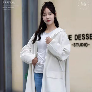 معطف واق من المطر مخصص متعدد الألوان شعار إيفا رمادي أزرق بسيط غير قابل للاستخدام مرة واحدة للبالغين معاطف المطر - Product Image 6