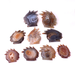 Bán buôn tự nhiên pha lê Agate geode Ấn Độ Skull khắc trong đá quý cho món quà - Product Image 1