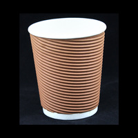 Gobelets en papier jetables à double paroi avec logo personnalisé tasses à café en plastique de 12 oz avec couvercles en PS