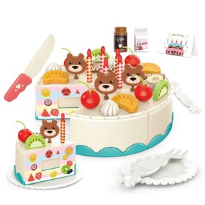 Set Giocattolo <span class=keywords><strong>Torta</strong></span> di Compleanno 42 Pezzi, Gioco di Ruolo <span class=keywords><strong>per</strong></span> Bambini con Frutta da Tagliare e Accessori, Set Educativo da Cucina <span class=keywords><strong>per</strong></span> Bambine - Product Image 1