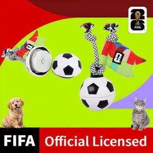 Juguete para Mascotas con Licencia Oficial de la Copa Mundial de la <span class=keywords><strong>FIFA</strong></span>, Pelota de Fútbol Automática Giratoria, Juguete Interactivo para Perros, Pelota de Fútbol Inteligente que se Mueve Automáticamente - Product Image 1