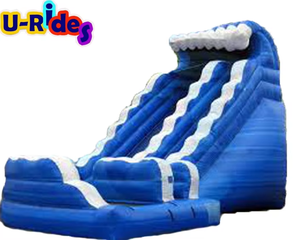 Glissière gonflable bleue Offre Spéciale et toboggan à eau humide grande vague châteaux sautants pour piscine pour garderie - Product Image 3