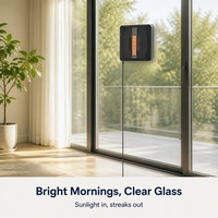 Robot de nettoyage de vitres électrique commercial 2.4G sans infrarouge, télécommande 20m, 60dB silencieux, BLDC sans balais, contrôlé par application pour des vitres sans traces