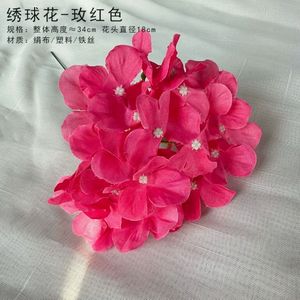 Arrangement de banquet de mariage rose rouge fait à la main Banquet de fiançailles fleurs artificielles pour décoration de salle de mariage artisanat utilisé - Product Image 1