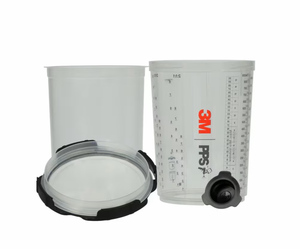 3M PPS 2.0 Spray Gun Cup, Lids and Liners Kit, 26301, Standard, 22 Ounces, 125-Micron Filter - Product Image 1