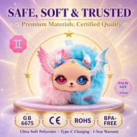 Robot éducatif IA en peluche en forme de chat avec contrôle par application en temps réel pour garçons de 2 à 14 ans, rembourrage en polyester et coton PP, cadeau de Noël