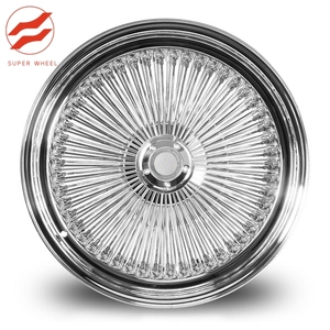 Cerchi a Raggi SW 18x8 20x8 22x8 24x10 Pollici, 100 150 204 Raggi, Stile Standard, Cromati, Cerchi a Raggi da 20 Pollici per <span class=keywords><strong>Auto</strong></span> Classiche <span class=keywords><strong>Impala</strong></span> - Product Image 2