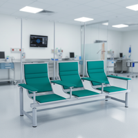 Chaise d'infusion réglable à dossier, très vendue, pour perfusion IV, chaise médicale haut de gamme pour hôpital, 3/5 places, en cuir PU, design moderne