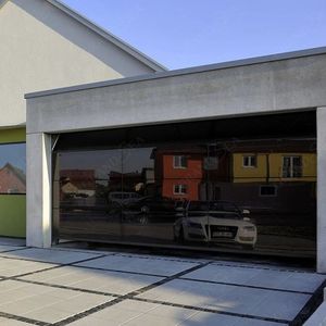 Portes <span class=keywords><strong>de</strong></span> <span class=keywords><strong>garage</strong></span> sectionnelles automatiques personnalisées en aluminium sans cadre, portes <span class=keywords><strong>de</strong></span> <span class=keywords><strong>garage</strong></span> enroulables résidentielles, portes <span class=keywords><strong>de</strong></span> <span class=keywords><strong>garage</strong></span> <span class=keywords><strong>de</strong></span> précision abordables - Product Image 5