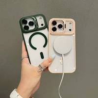 Coque de téléphone magnétique avec support de protection d'objectif d'appareil photo, antichute, pour iPhone 17 18 16