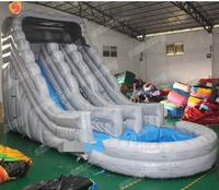 Les toboggans gonflables de qualité commerciale gonflent la piscine de toboggan gonflable pour les enfants adultes toboggan gonflable de palmier