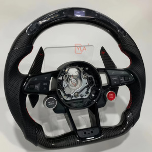 Accesorios Interiores Personalizados YLA, Volante de Fibra de Carbono Forjado para <span class=keywords><strong>Audi</strong></span> A4 A5 A6 C8 A7 A8 Q5 <span class=keywords><strong>Q7</strong></span> - Product Image 6