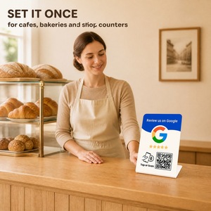 Support <span class=keywords><strong>de</strong></span> Table en Acrylique NFC pour Code QR <span class=keywords><strong>Google</strong></span> Review et Menu – Idéal pour Restaurants, Hôtels, Cafés, Bars – Personnalisable et Sans Contact Intelligent - Product Image 6