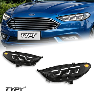 TYPY for 2017-2021 Ford Mondeo <b>headlight</b> Mustang-style <b>LED</b> lens with daytime running lights and sequential turn signals - Product Image 1