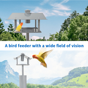 JH-Mech Mangiatoia per Uccelli a Prova di Scoiattolo in Acciaio al Carbonio, Altezza Regolabile, Base a 2 Punte, Facile da Installare <span class=keywords><strong>e</strong></span> Utilizzare, Stabile <span class=keywords><strong>e</strong></span> Durevole - Product Image 5