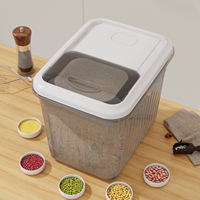 Distributeur de riz en PP durable, conteneur de stockage alimentaire, organisateurs et rangements de cuisine, boîte de rangement en plastique, outils d'organisation domestique