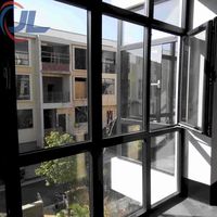 Ventanas Abatibles Modernas con Marco de PVC y Doble Acristalamiento, Ventanas Corredizas de PVC con Vidrio Tintado para la Construcción de Viviendas