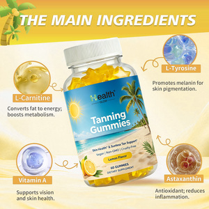 Custom Formulation Bronzing Gummies for Sunless Bronzing with Natural Fruit Extracts Hot Selling New Arrival Wellness <b>Solution</b> - Product Image 3