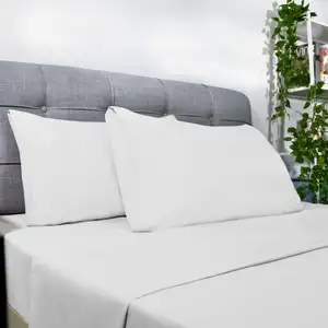 Одиночный эластичный приспособленный полный диапазон гостевых King листов плоский белый лист кровати гостиницы для продажи