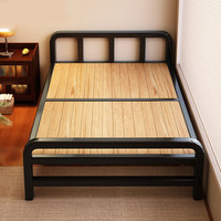Lit pliant, lit simple en bois massif, lit de sieste domestique, lit double simple pour chambre, cadre de lit en panneau rigide pour dortoir