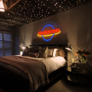 Create a Sense of Mystery with World Is Yours LED Neon Marquee <b>Letters</b> for Home Mall Park Hotels Companies Weddings Parties Bars - Product Image 2