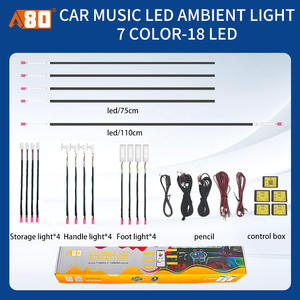 Adatto per autoveicoli RGB 64 colori luce ambiente LED striscia sei in uno a ventisei in uno - Product Image 2