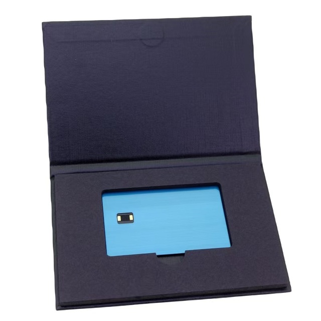 Engraving Dual Interface Blank NFC Contactless Payment Membership Card Waterproof 13.56MHz Metal Credit Card EMV Chip Slot