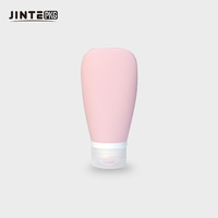 Bouteilles de voyage roses de 37 ml, 60 ml, 90 ml, contenants liquides cosmétiques, tubes en silicone et en plastique vides pour cosmétiques