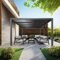 Pergola à lames personnalisée de qualité supérieure pour arrière-cour/jardin/patio Pergola à toit rétractable en aluminium bioclimatique avec toit coulissant