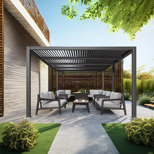Pergola à lames personnalisée de qualité supérieure pour arrière-cour/jardin/patio Pergola à toit rétractable en aluminium bioclimatique avec toit coulissant - Product Image 3