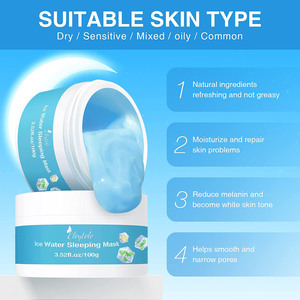 Masque de sommeil hydratant à l'eau glacée, Logo personnalisé, masque au collagène, marque privée, masque à l'eau glacée humide - Product Image 3