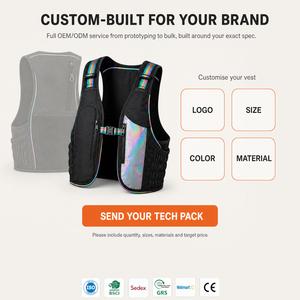 Gilet d'hydratation antivol de style festival, gilet réfléchissant, sac à dos d'hydratation avec poche pour poche à eau de 2L et poche RFID pour festivals de musique - Product Image 6