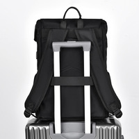 Sac à dos professionnel imperméable en tissu Oxford avec port USB pour homme, idéal pour l'université, le bureau, l'école, avec motif lettres, sac de voyage pour ordinateur portable