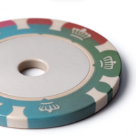 Jetons de poker en céramique personnalisés avec logo, colorés, pour les jeux de casino, les fêtes, les clubs de poker, les cadeaux