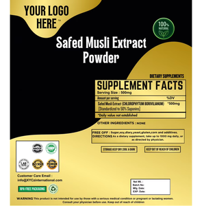 Polvo de extracto de muslli de Safed orgánico Polvo de muesli de Safed de etiqueta privada de alta calidad Polvo de extracto de fruta de semilla de alimentos orgánicos - Product Image 6