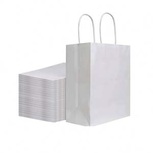 KUAIMA 21*11*27cm Custom Printing White <b>Kraft</b> Paper <b>Bag</b> Wholesale with Paper Handle Personalised Gift Paper <b>Bag</b> - Product Image 1