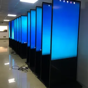 Equipamento de publicidade para Wayfinding LED tipo LED, equipamento de piso com sinalização digital LCD de tela cheia de 43 polegadas 4K