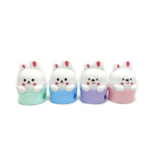 <span class=keywords><strong>Taille</strong></span>-crayons en plastique personnalisés à 2 trous en forme de <span class=keywords><strong>lapin</strong></span> Kawaii pour enfants, vente en gros - Product Image 4