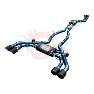 Sistema de escape Catback Valvetronic Vortex Titanium Blue para BMW X3M F97 X4M F98 3.0T S58 con puntas cuádruples negras y silenciador trasero modificado U - Product Image 2