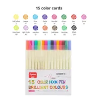 Stylo à Contour Ultra-fin Guangna 6500, Pointe en Fibre de 0,38 mm, Stylo à Aquarelle en Plastique, Ensemble de 10 Couleurs